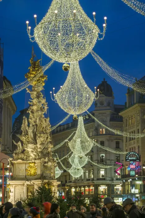 Framed Print : Austria, Vienna, The Graben pedestrian street with Christmas decorations Framed Print : Austria, Vienna, The Graben pedestrian street with Christmas decorations