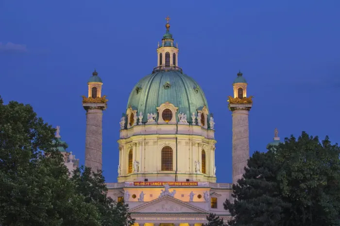 Framed Print : Austria, Vienna, Karlsplatz, Karlskirche - St. Charles Church Framed Print : Austria, Vienna, Karlsplatz, Karlskirche - St. Charles Church