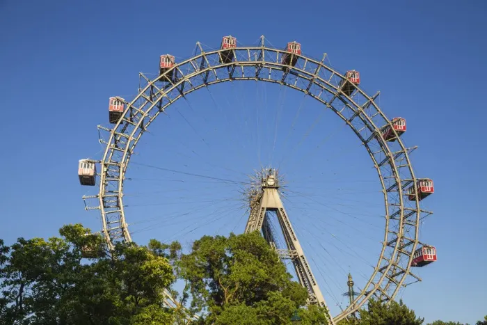 Framed Print : Austria, Vienna, Leopoldstadt, Prater, The Wurstelprater amusement park, Riesenrad Framed Print : Austria, Vienna, Leopoldstadt, Prater, The Wurstelprater amusement park, Riesenrad