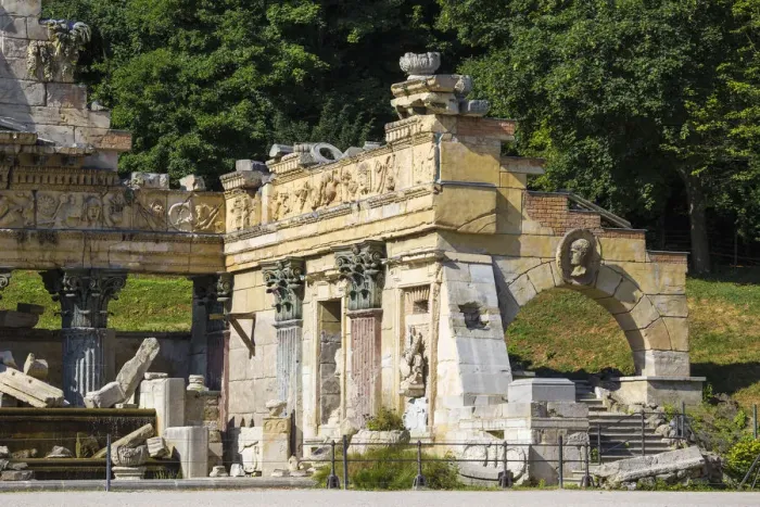 Framed Print : Austria, Vienna, Roman Ruins in the gardens of Schonbrunn Palace - a former imperial Framed Print : Austria, Vienna, Roman Ruins in the gardens of Schonbrunn Palace - a former imperial