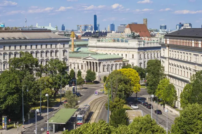 Framed Print : Austria, Vienna, View of City Framed Print : Austria, Vienna, View of City