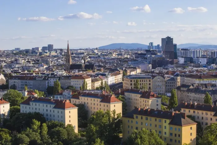 Framed Print : Austria, Vienna, View of city Skyline Framed Print : Austria, Vienna, View of city Skyline