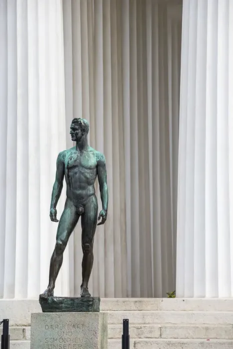 Framed Print : Austria, Vienna, Volksgarten (Peoples Garden), Theseus Temple, Bronze statue of Framed Print : Austria, Vienna, Volksgarten (Peoples Garden), Theseus Temple, Bronze statue of