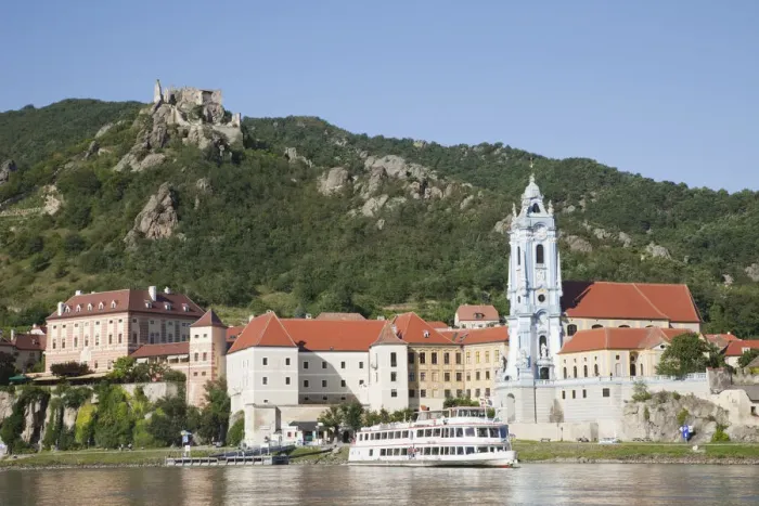 Framed Print : Austria, Wachau, Durnstein and The Danube River Framed Print : Austria, Wachau, Durnstein and The Danube River