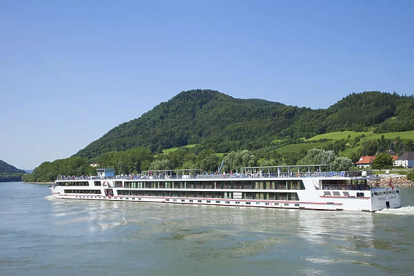 Austria, Wachau, Luxury Cruise Boat on The Danube River
