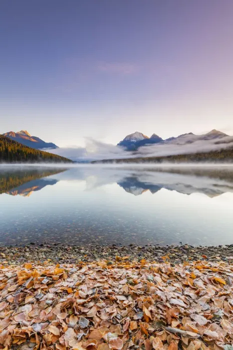 Framed Print : Autumn at Bowman Lake, Glacier National Park, Montana, USA Framed Print : Autumn at Bowman Lake, Glacier National Park, Montana, USA