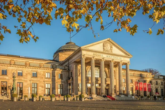 Framed Print : Autumn mood at the Kurhaus, Wiesbaden, Hesse, Germany Framed Print : Autumn mood at the Kurhaus, Wiesbaden, Hesse, Germany