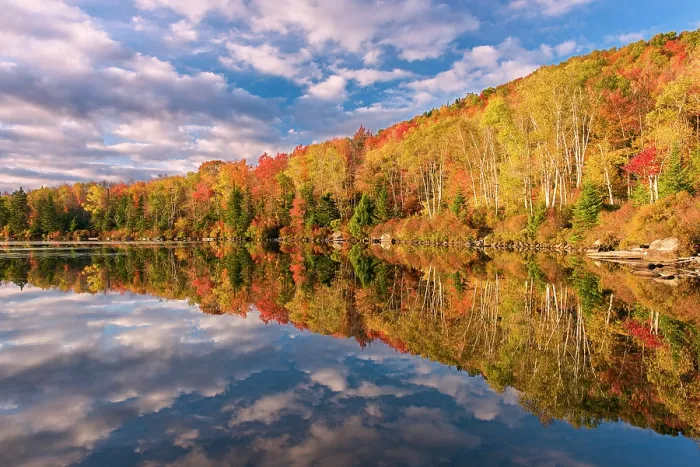 Framed Print : Autumn reflection in Kettle Pond at sunset, Groton State Forest, Vermont, USA Framed Print : Autumn reflection in Kettle Pond at sunset, Groton State Forest, Vermont, USA