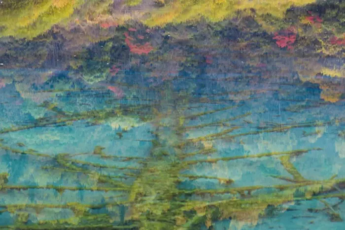 Framed Print : Autumn reflections and lake, Jiuzhaigou National Park, Sichuan, China