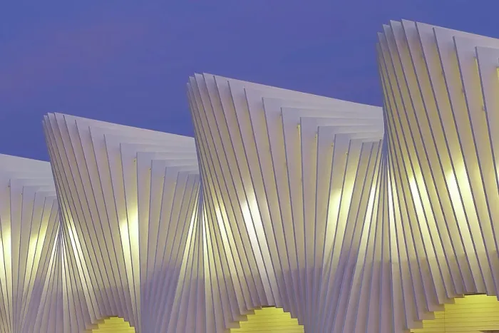 Framed Print : A detail of the AV Mediopadana high speed railway station illuminated at twilight, Reggio Emilia, Emilia Romagna, Italy, Europe. It was designed by architect Santiago Calatrava Framed Print : A detail of the AV Mediopadana high speed railway station illuminated at twilight, Reggio Emilia, Emilia Romagna, Italy, Europe. It was designed by architect Santiago Calatrava