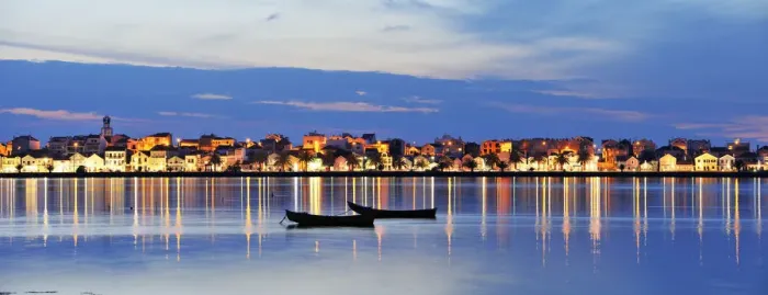 Framed Print : Aveiro river and Costa Nova at sunset. Beira Litoral, Portugal Framed Print : Aveiro river and Costa Nova at sunset. Beira Litoral, Portugal