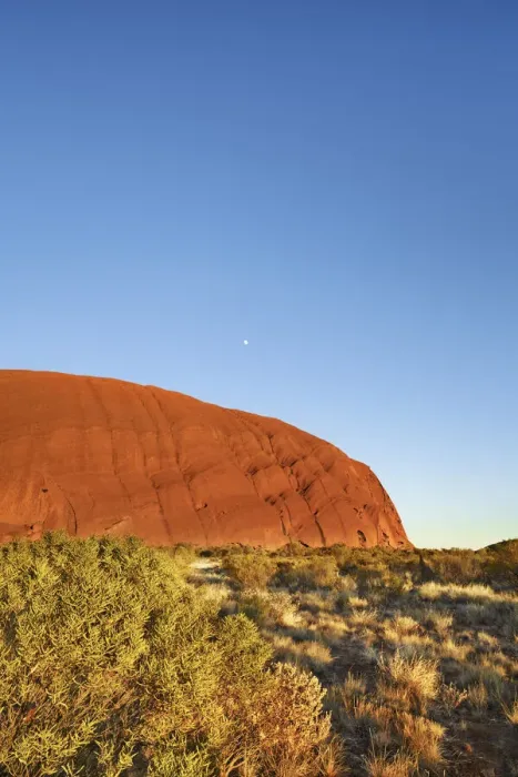 Framed Print : Ayers Rock and moon - Australia, Northern Territory, Uluru-Kata-Tjuta National Park Framed Print : Ayers Rock and moon - Australia, Northern Territory, Uluru-Kata-Tjuta National Park