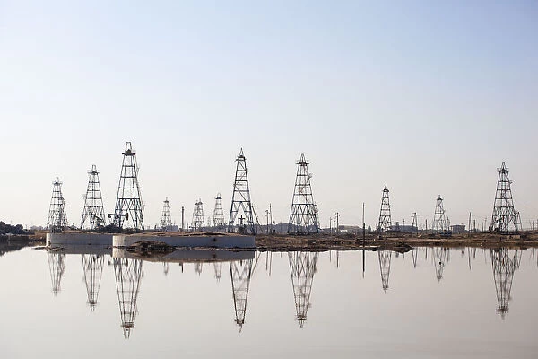 Azerbaijan, Abseron Peninsula, Oil Fields