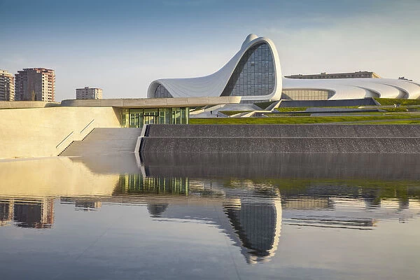 Azerbaijan, Baku, Heydar Aliyev Cultural Center - a Library, Museum and Conference center