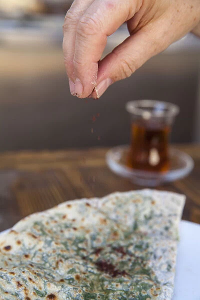 Azerbaijan, Baku, he Old Town - Icheri Sheher, Azerbaijani traditional bread with herbs