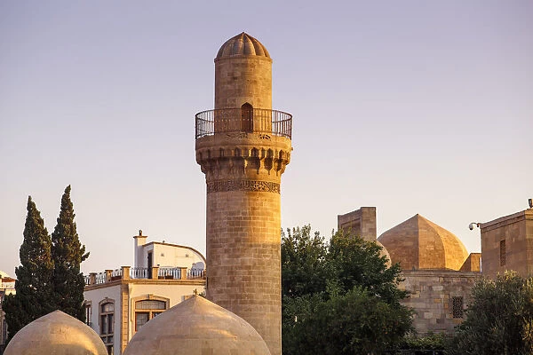 Azerbaijan, Baku, View of The Old Town, looking towards Palace of Shivanshahs, Shah