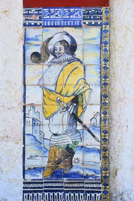 Framed Print : Azulejos (ceramic tiles), 17th century, of the Palacio dos Marqueses de Fronteira Framed Print : Azulejos (ceramic tiles), 17th century, of the Palacio dos Marqueses de Fronteira