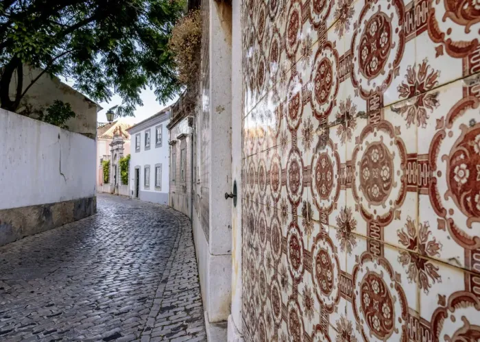 Framed Print : Azulejos on the street of Faro, Algarve, Portugal Framed Print : Azulejos on the street of Faro, Algarve, Portugal