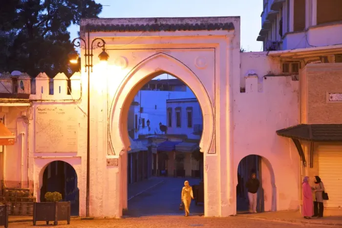 Framed Print : Bab El Fahs at Dusk, Grand Socco, Tangier, Morocco, North Africa Framed Print : Bab El Fahs at Dusk, Grand Socco, Tangier, Morocco, North Africa