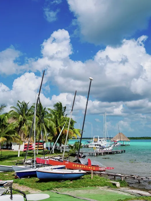 Framed Print : Bacalar Lagoon, Bacalar, Quintana Roo State, Mexico