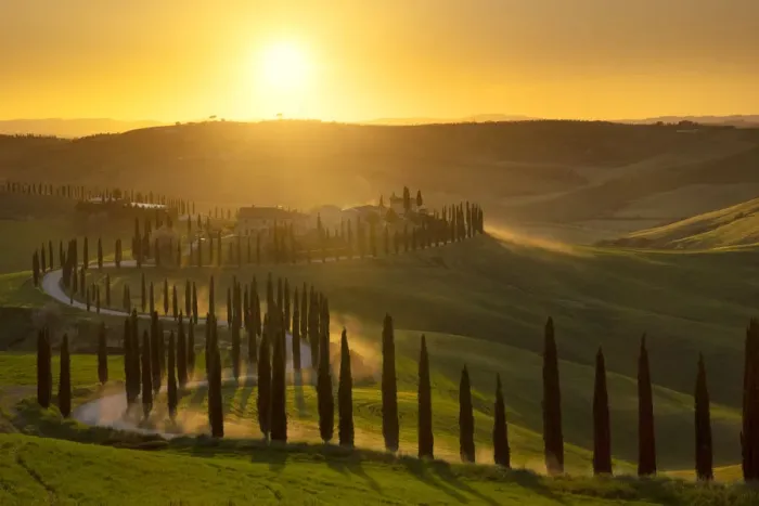 Framed Print : Baccoleno at sunset, municipality of Asciano, Siena province, Tuscany district, Italy Framed Print : Baccoleno at sunset, municipality of Asciano, Siena province, Tuscany district, Italy