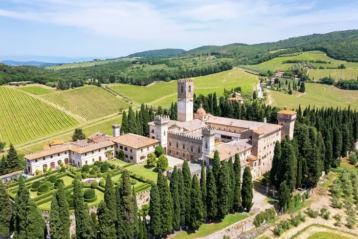 Framed Print : Badia a Passignano, Tuscany, Italy. Abbey and vineyards Framed Print : Badia a Passignano, Tuscany, Italy. Abbey and vineyards