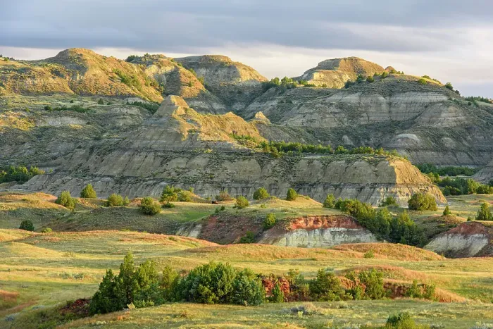 Framed Print : Badlands from Buck Hill, Theodore Roosevelt NP (South Unit), North Dakota, USA