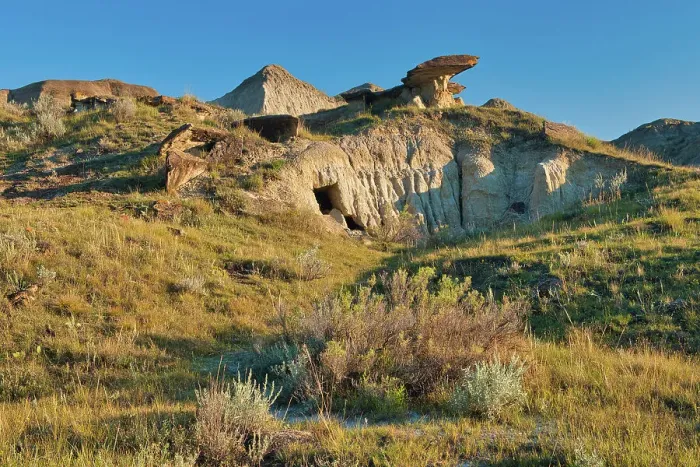 Framed Print : Badlands, UNESCO World Heritage Site, Dinosaur Provincial Park, Alberta, Canada