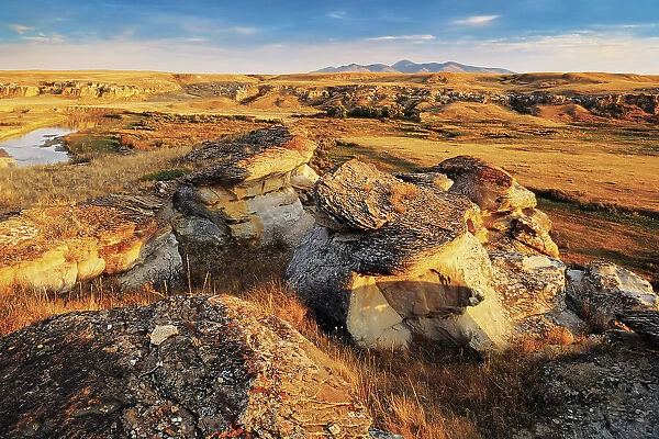 Badlands, UNESCO World Heritage Site, Writing-On-Stone Provincial Park, Alberta, Canada