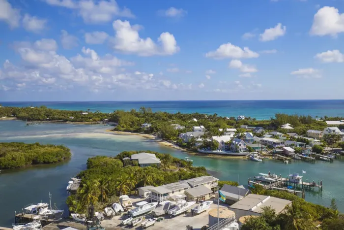 Framed Print : Bahamas, Abaco Islands, Elbow Cay, Hope Town, View of Harbour Framed Print : Bahamas, Abaco Islands, Elbow Cay, Hope Town, View of Harbour