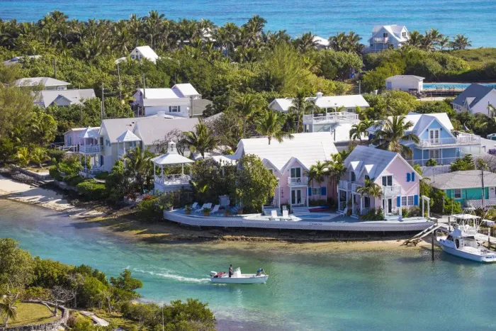 Framed Print : Bahamas, Abaco Islands, Elbow Cay, Hope Town, View of Harbour Framed Print : Bahamas, Abaco Islands, Elbow Cay, Hope Town, View of Harbour