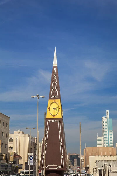 Bahrain, Manama, Clock tower on Exhibitions Road