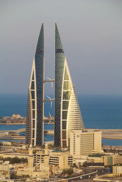 Framed Print : Bahrain, Manama, View of Bahrain World Trade Center Framed Print : Bahrain, Manama, View of Bahrain World Trade Center
