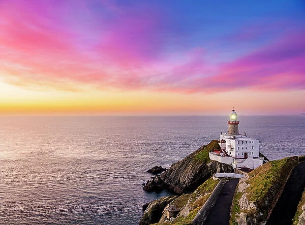 Baily Lighthouse at sunrise, Howth, County Dublin, Ireland