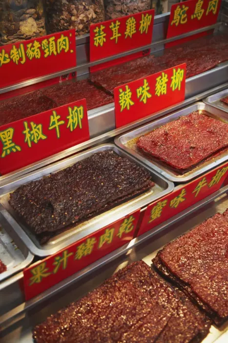 Framed Print : Bakkwa (salty-sweet dried pork), Macau, China Framed Print : Bakkwa (salty-sweet dried pork), Macau, China