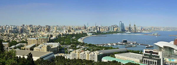 Baku and the Caspian Sea. Azerbaijan