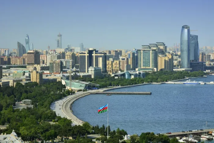 Framed Print : Baku and the Caspian Sea. Azerbaijan Framed Print : Baku and the Caspian Sea. Azerbaijan
