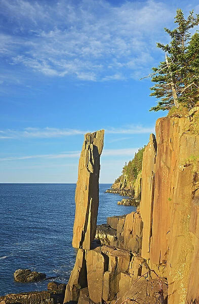 The Balancing Rock on St. Mary's Bay, Near Tiverton on Long Island on the Digby Neck, Nova Scotia, Canada