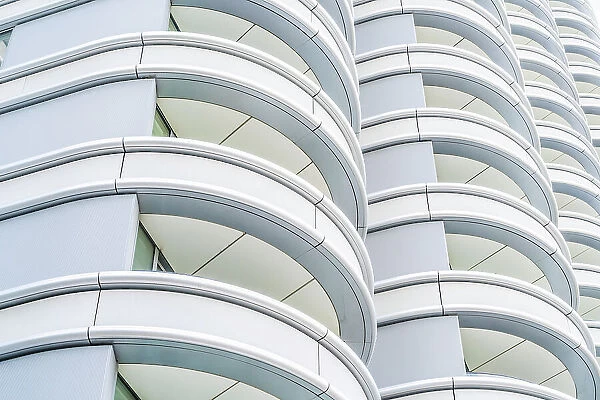 Balconies, Corniche Building, Albert Embankment, London, England, UK