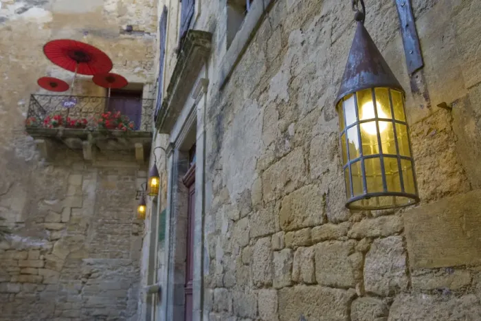 Framed Print : A balcony and lantern in Sarlat France Framed Print : A balcony and lantern in Sarlat France