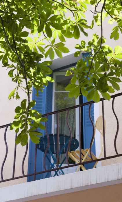 Framed Print : Balcony in Sault, Provence, France