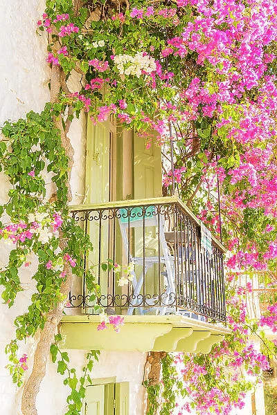 Balcony, Symi, Dodecanese Islands, Greece