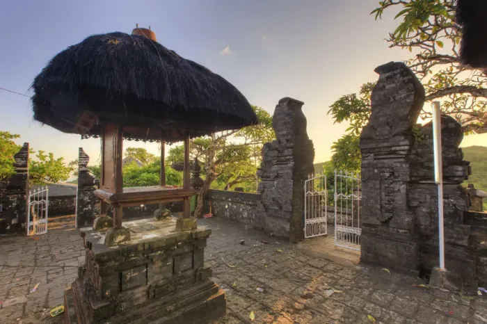 Framed Print : Bali, Bukit Peninsula, Uluwatu, Pura Luhur Uluwatu Temple at dawn, one of the most Framed Print : Bali, Bukit Peninsula, Uluwatu, Pura Luhur Uluwatu Temple at dawn, one of the most