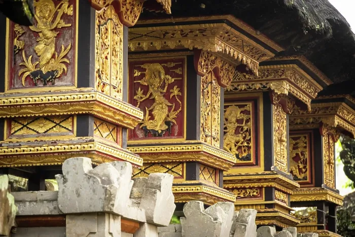Framed Print : Balinese Hindu temple in Ubud, Bali, Indonesia Framed Print : Balinese Hindu temple in Ubud, Bali, Indonesia