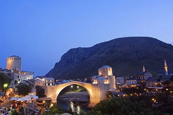 The Balkans Bosnia Mostar Stari Most Peace Bridge on
