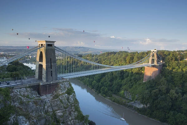 Balloons over Clifton, Suspension Bridge, Bristol, England, UK