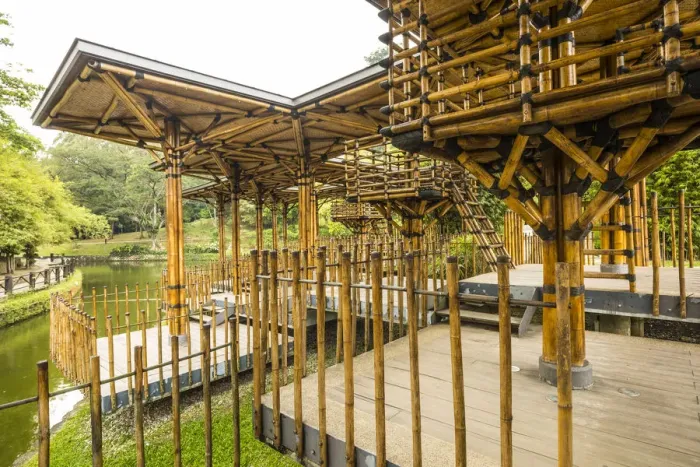 Framed Print : Bamboo Playhouse, Botanical Gardens, Kuala Lumpur, Malaysia