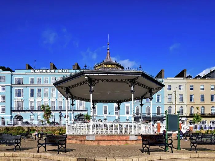 Framed Print : Band Stand at John F. Kennedy Park, Commodore Hotel in the background, Cobh, County Cork, Ireland Framed Print : Band Stand at John F. Kennedy Park, Commodore Hotel in the background, Cobh, County Cork, Ireland