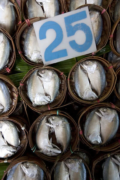 Bangkok, Thailand. Fish for sale in a market in Bangkok