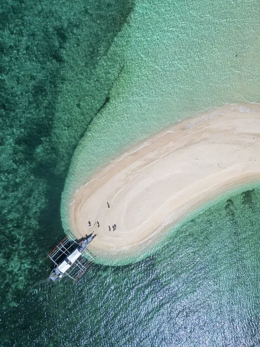 Framed Print : Banka boat on a Sandbar near the Gigantes Islands, Iloilo Province, Western Visayas, Philippines